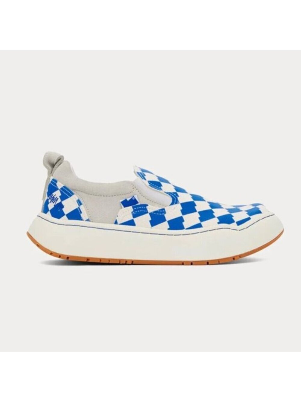 Ader Error Men's Log Lad Blue / White Slip On Sneakers